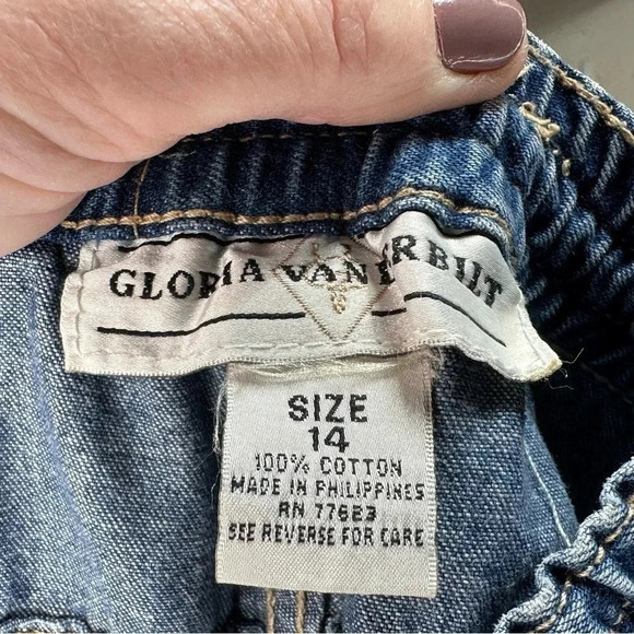 Vintage Gloria Vanderbilt baggie utility jeans with‎ elastic waist size 14 - Picture 6 of 6